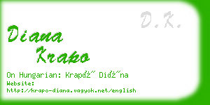 diana krapo business card